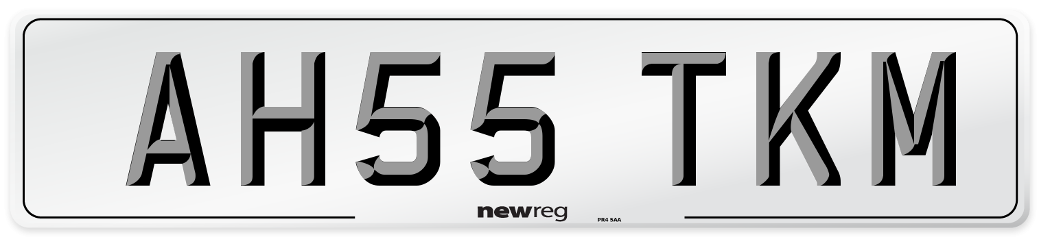 AH55 TKM Number Plate from New Reg